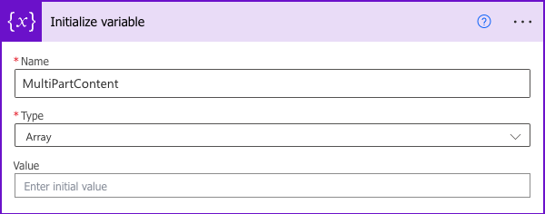 Initialize MultiPartContent variable as an empty array